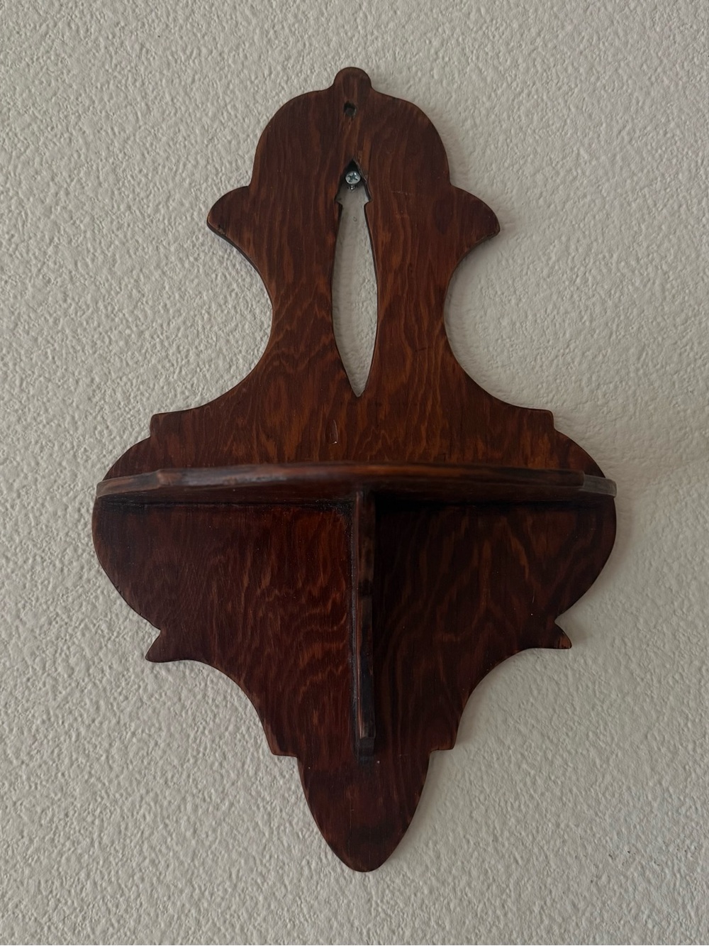 Vintage Victorian French Corner Wood Wall Shelf Ornate Country 1952